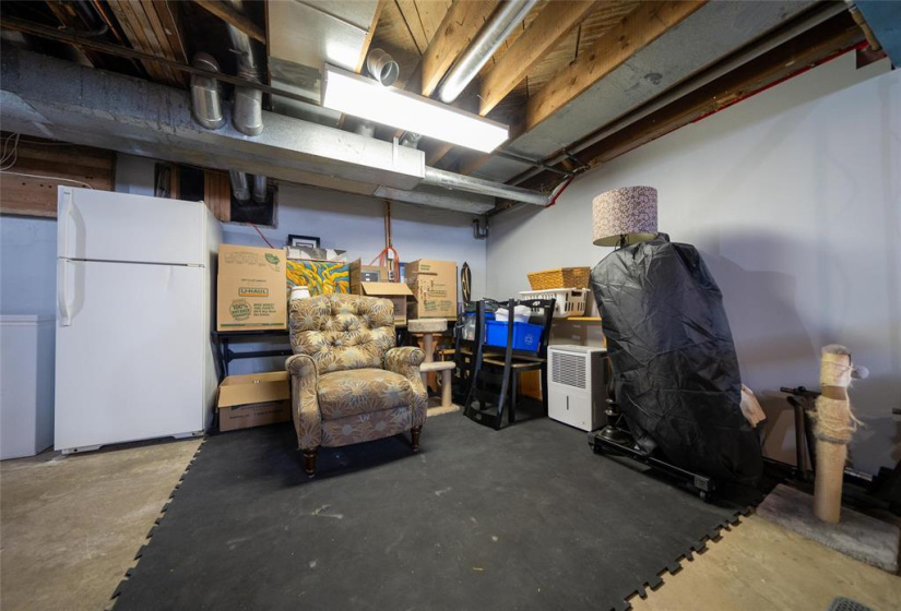 Lots of storage space! Previously used as gym space