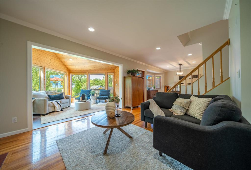 Gleaming hardwood floors.