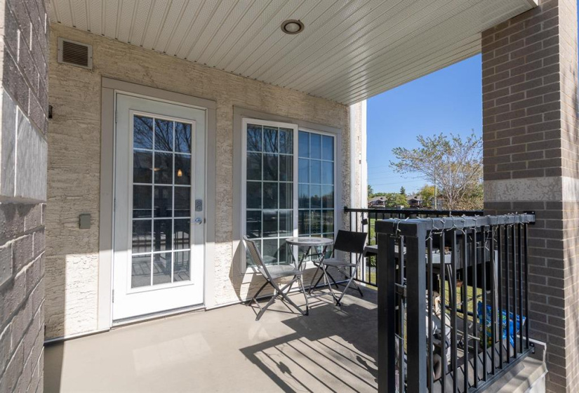 MASSIVE COVERED BALCONY, WITH A PRIVATE STAIIRSCASE LEADING TO THE GRASSED AREA AND WALKING/BIKING TRAILS AND PATHS ECT.