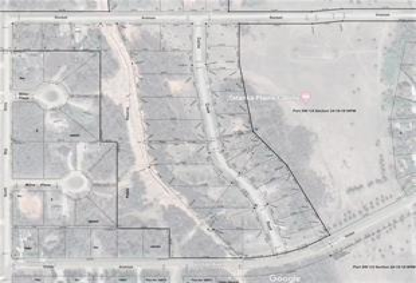 SITE PLAN OVERLAID OVER GOOGLE MAP AERIAL VIEW