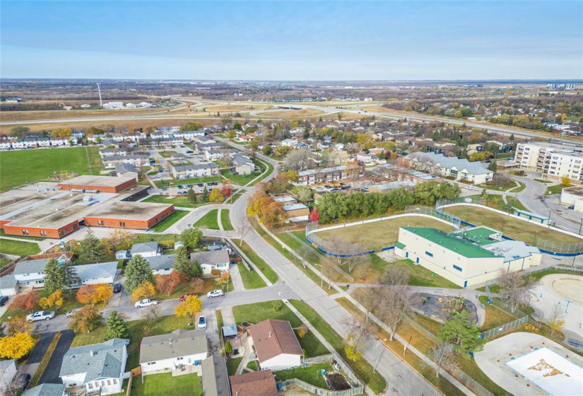 Overhead view with quick access to Roblin Blvd and the West Perimeter