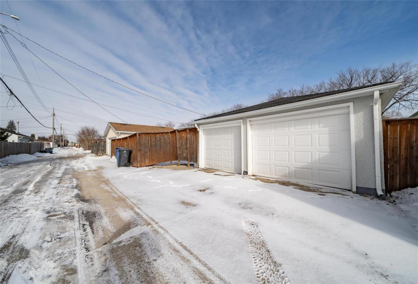 double garage with additional parking